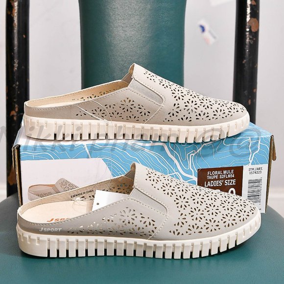 Jsports Shoes - NEW !!! Jsport Ladies' Floral Mule in Tan